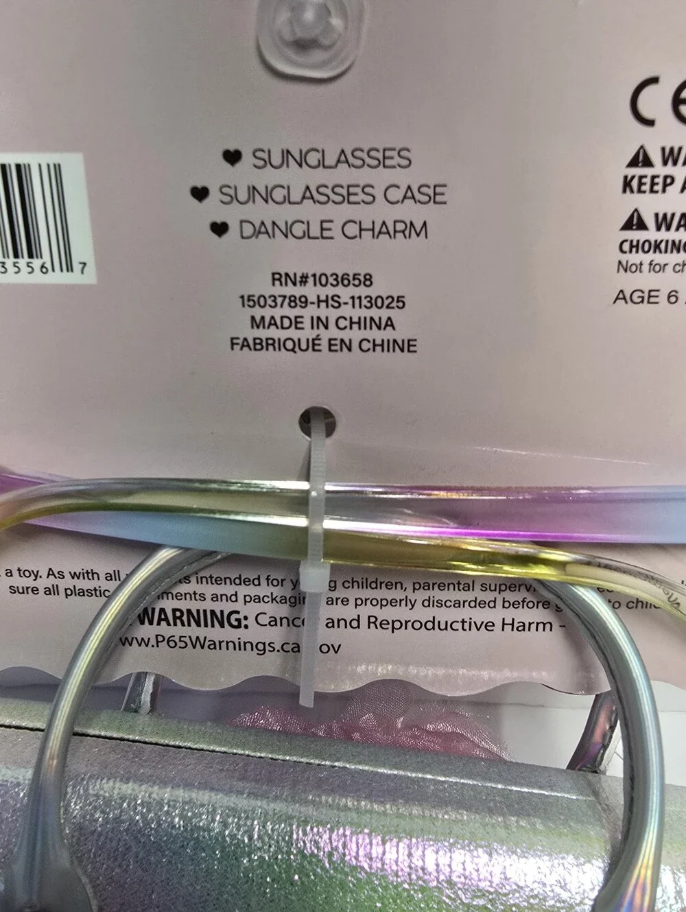 NWT Dream Pink Kids Flower Sunglasses Iridescent Glitter Case Set